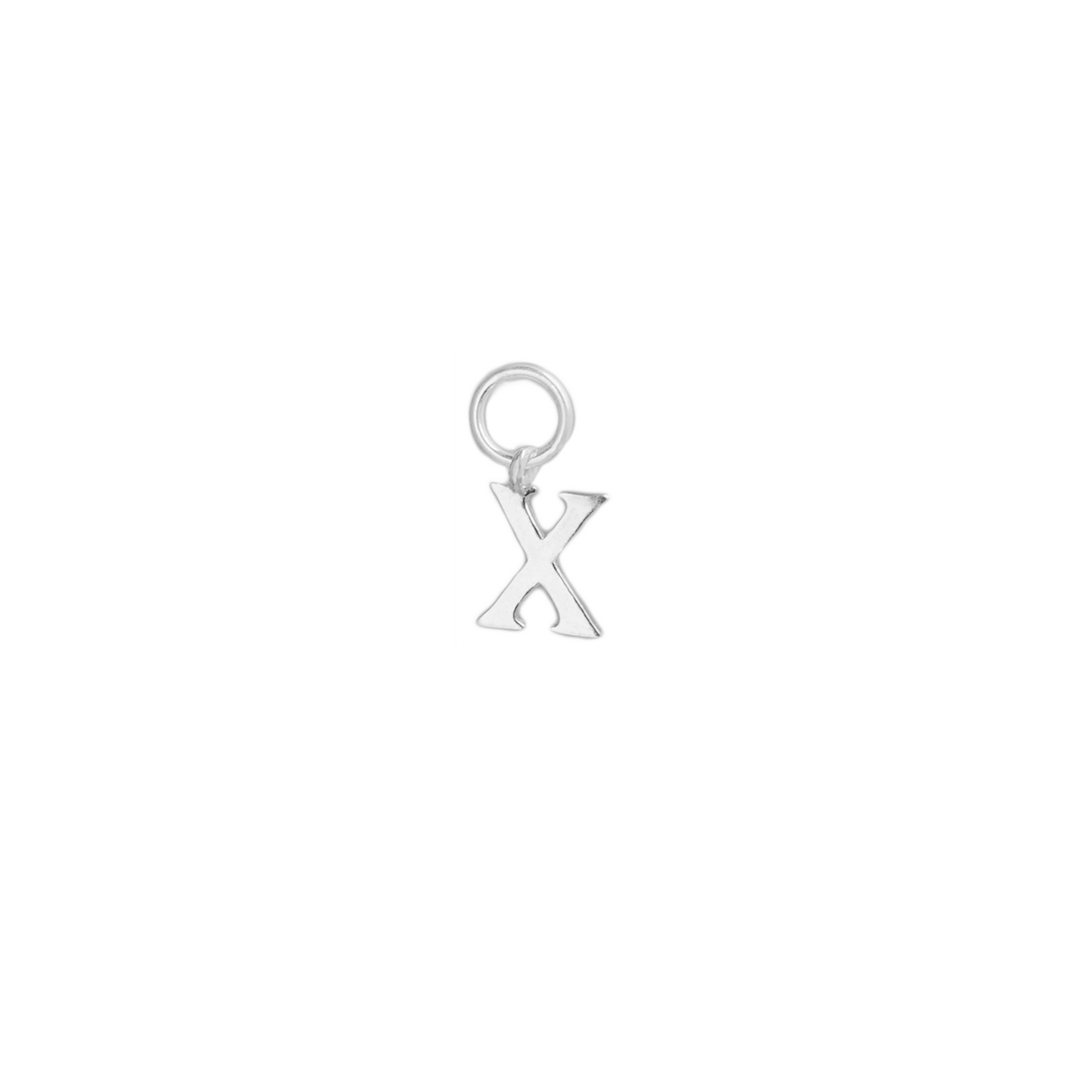 Sterling Silver A-Z Letter Alphabet Initial DIY Charm Pendant 10 x 8mm - sugarkittenlondon