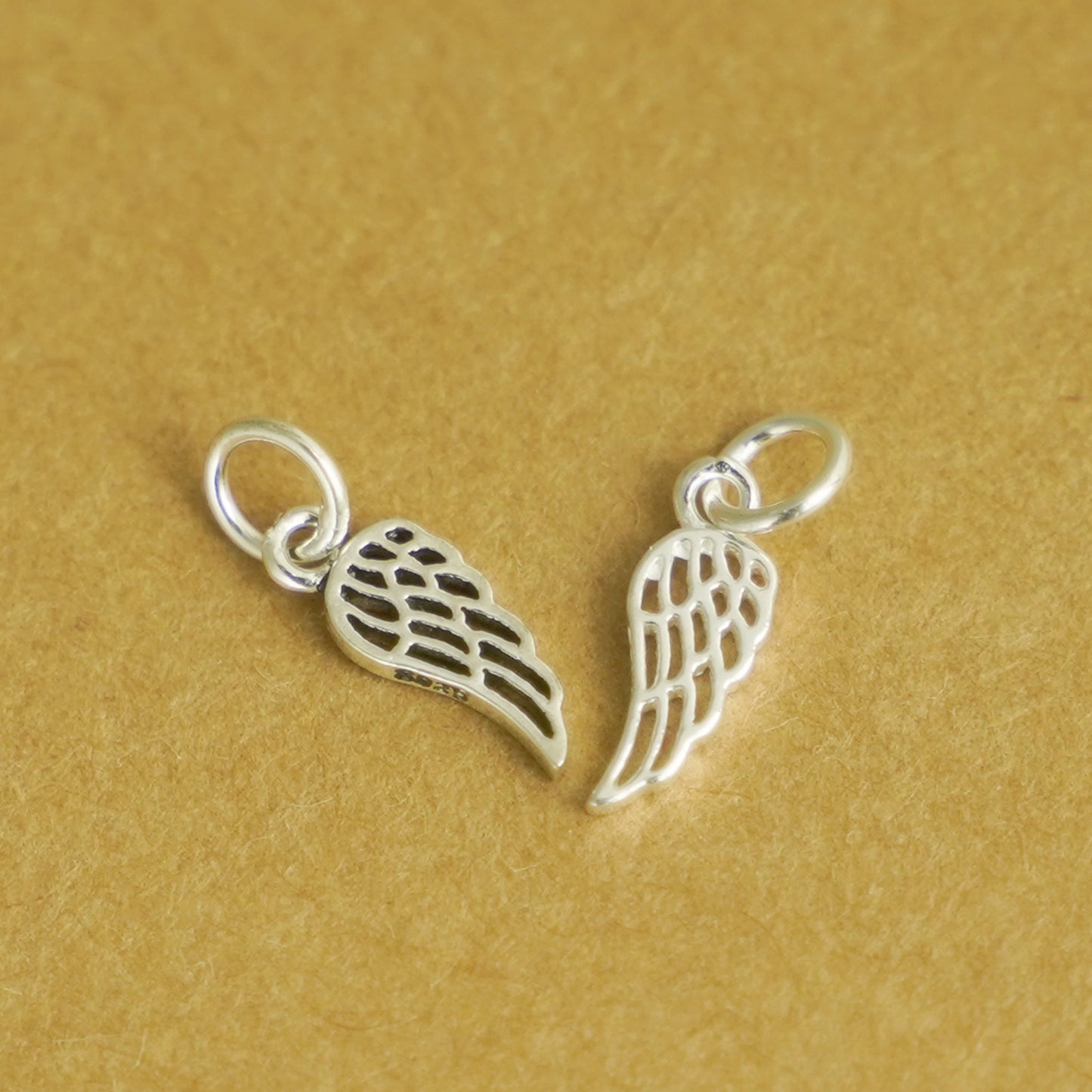 Sterling Silver Feather Angel Leaf Wing Necklace Bracelet Charm Pendant - sugarkittenlondon