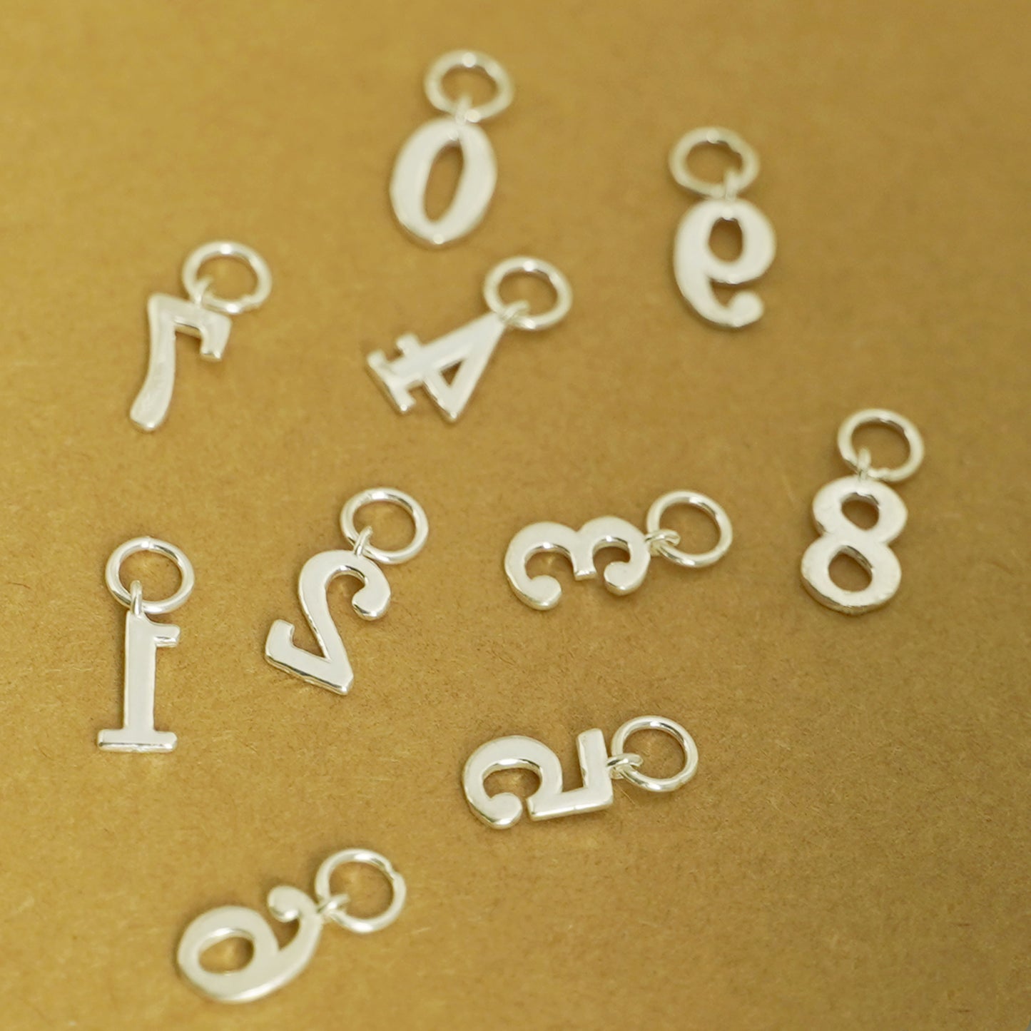 Sterling Silver 12 x 6mm 0-9 Number Charm DIY Age Birthday Gift Pendant - sugarkittenlondon