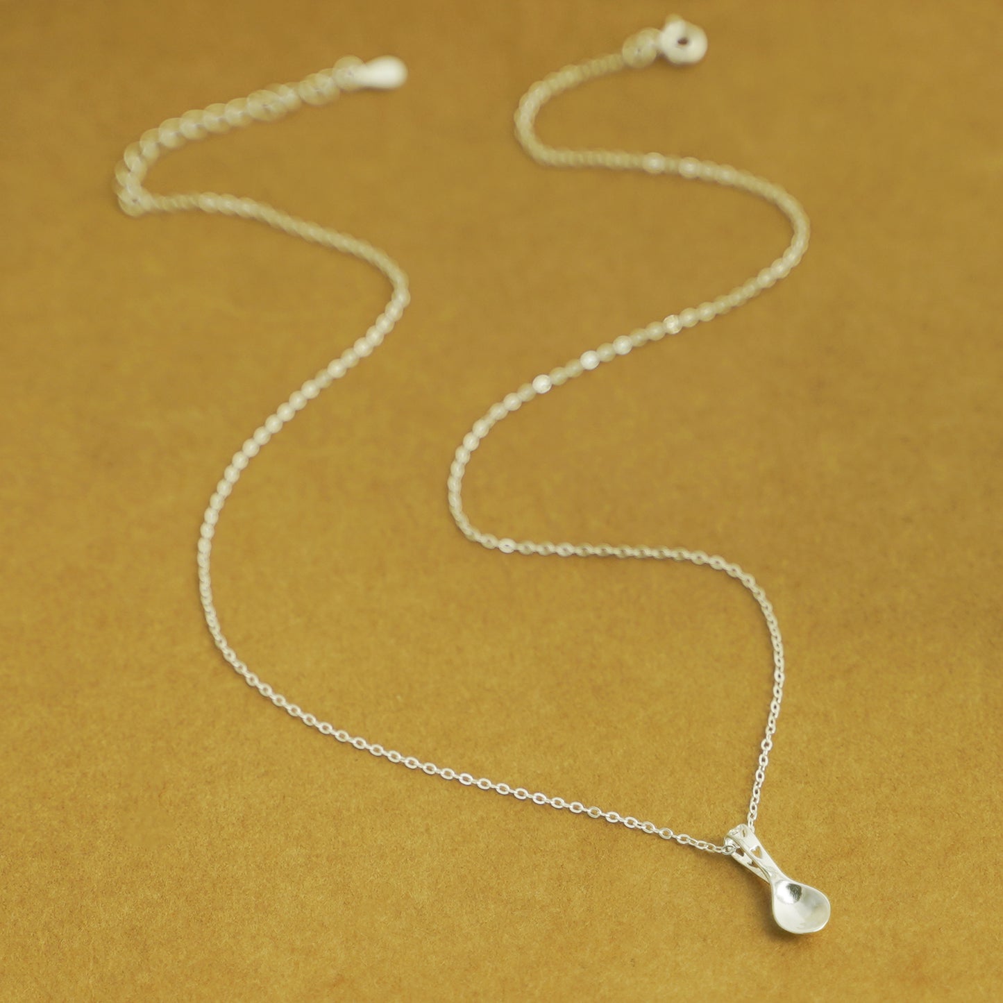 Sterling Silver Love Hearts Spoon Charm Pendant Necklace - sugarkittenlondon
