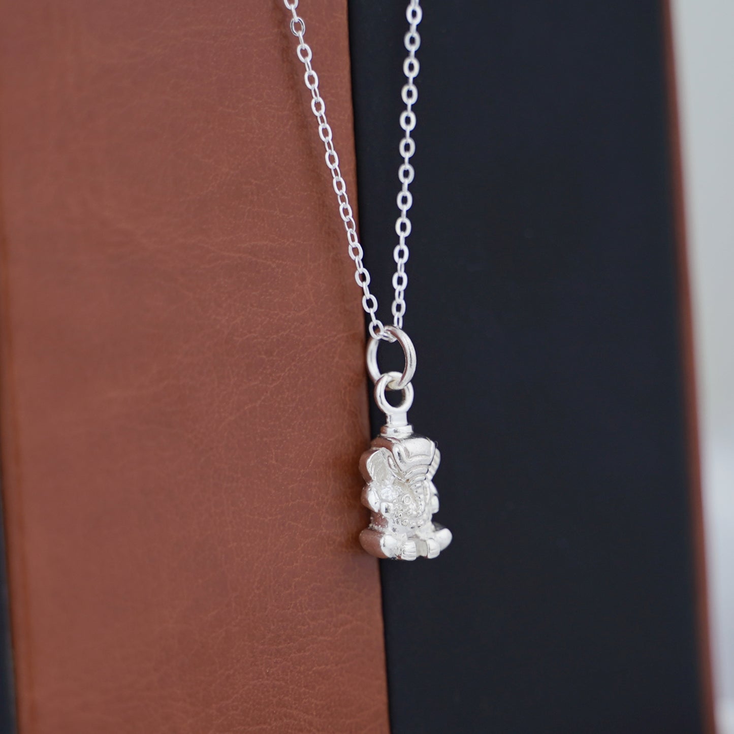Sterling Silver 3D Ganesh Ganesha Elephant Hindu God Pendant Charm - sugarkittenlondon