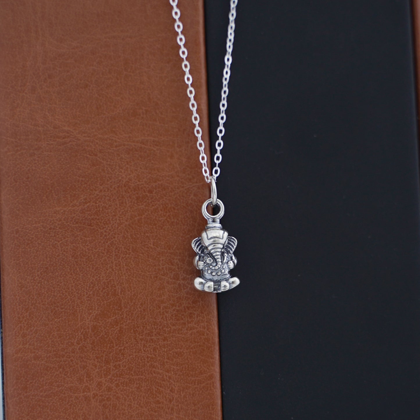 Sterling Silver 3D Ganesh Ganesha Elephant Hindu God Pendant Charm - sugarkittenlondon