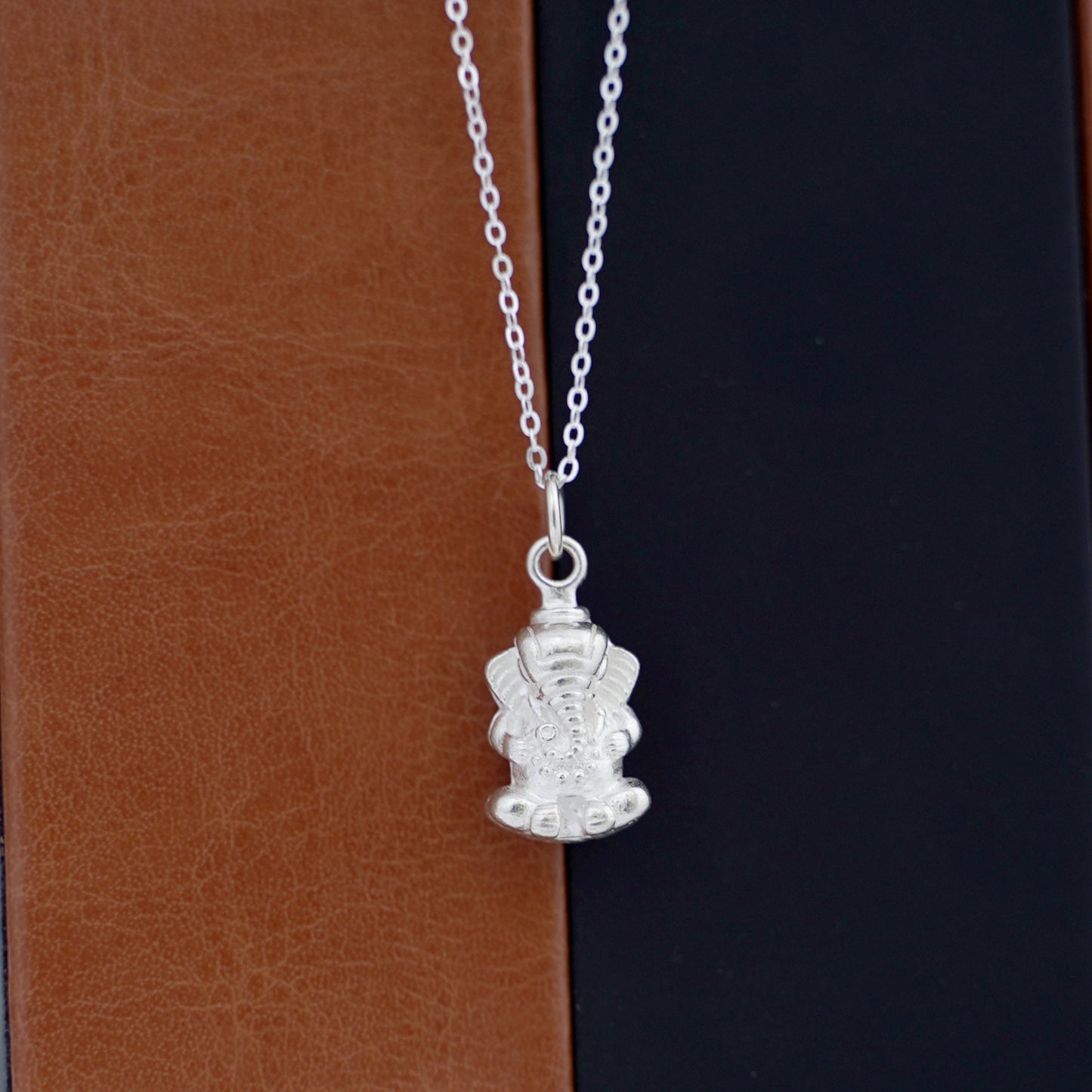 Sterling Silver 3D Ganesh Ganesha Elephant Hindu God Pendant Charm - sugarkittenlondon