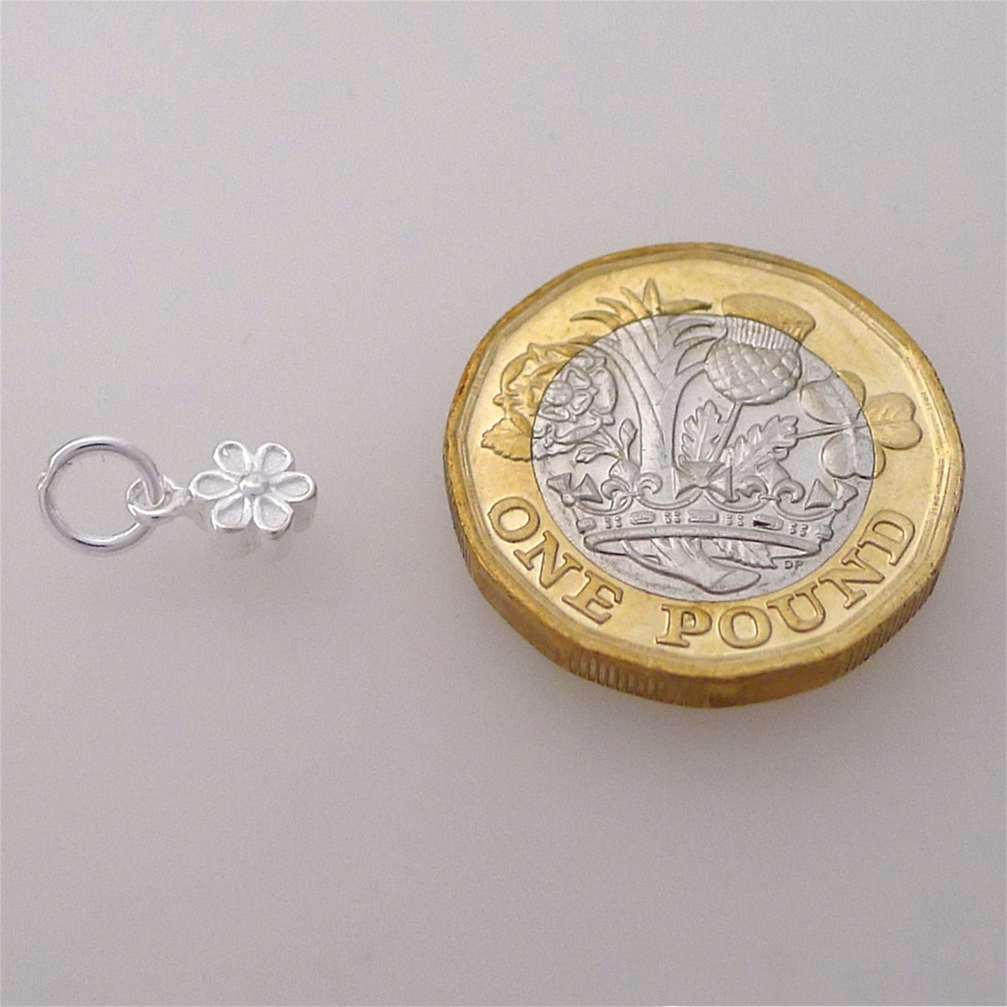 2 Sterling Silver Flower Daisy Charm Necklace Bracelet Pendant - sugarkittenlondon