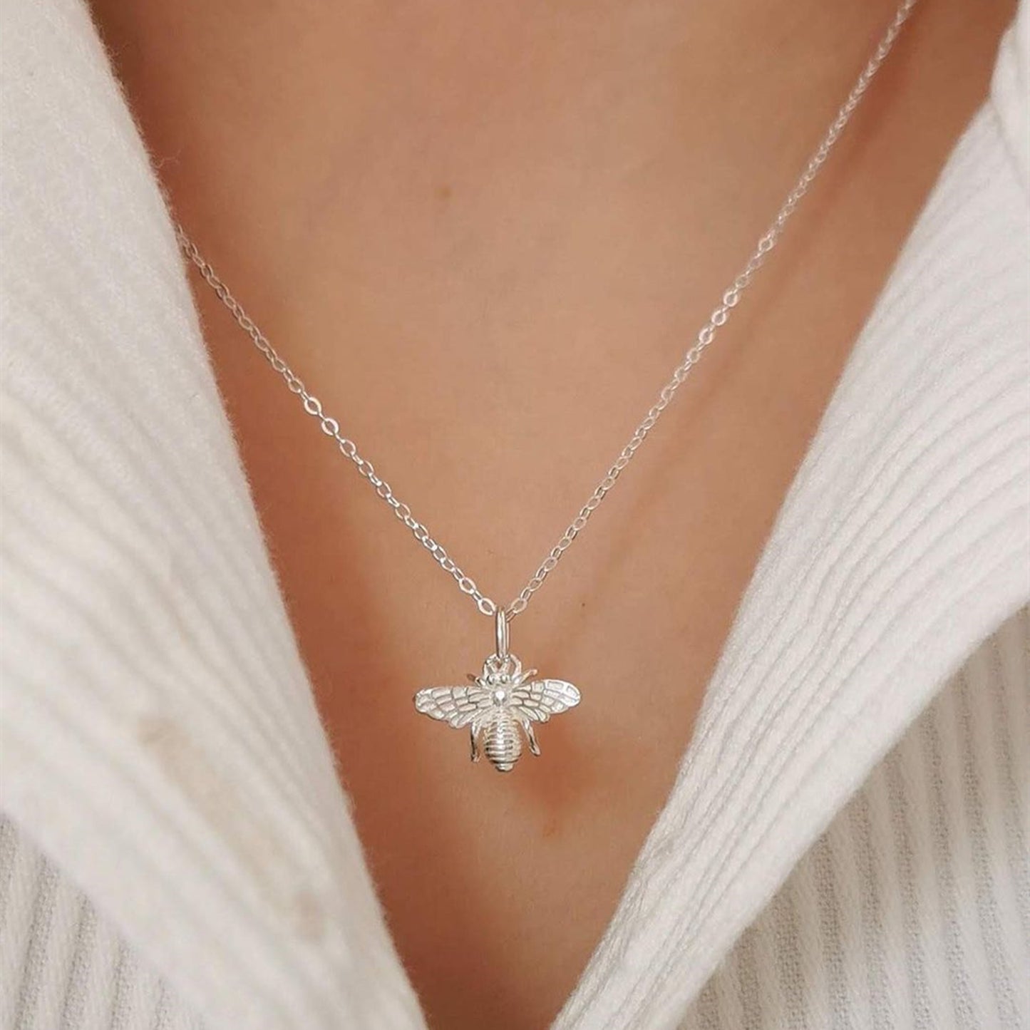 Sterling Silver 3D Bumble Bee Insect Necklace Bracelet Charm Pendant A - sugarkittenlondon