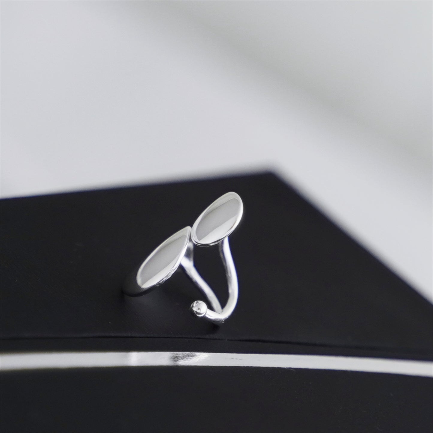 Sterling Silver Double Disc Dome No Piercing Clip Ear Cuff Edge Helix Earrings - sugarkittenlondon