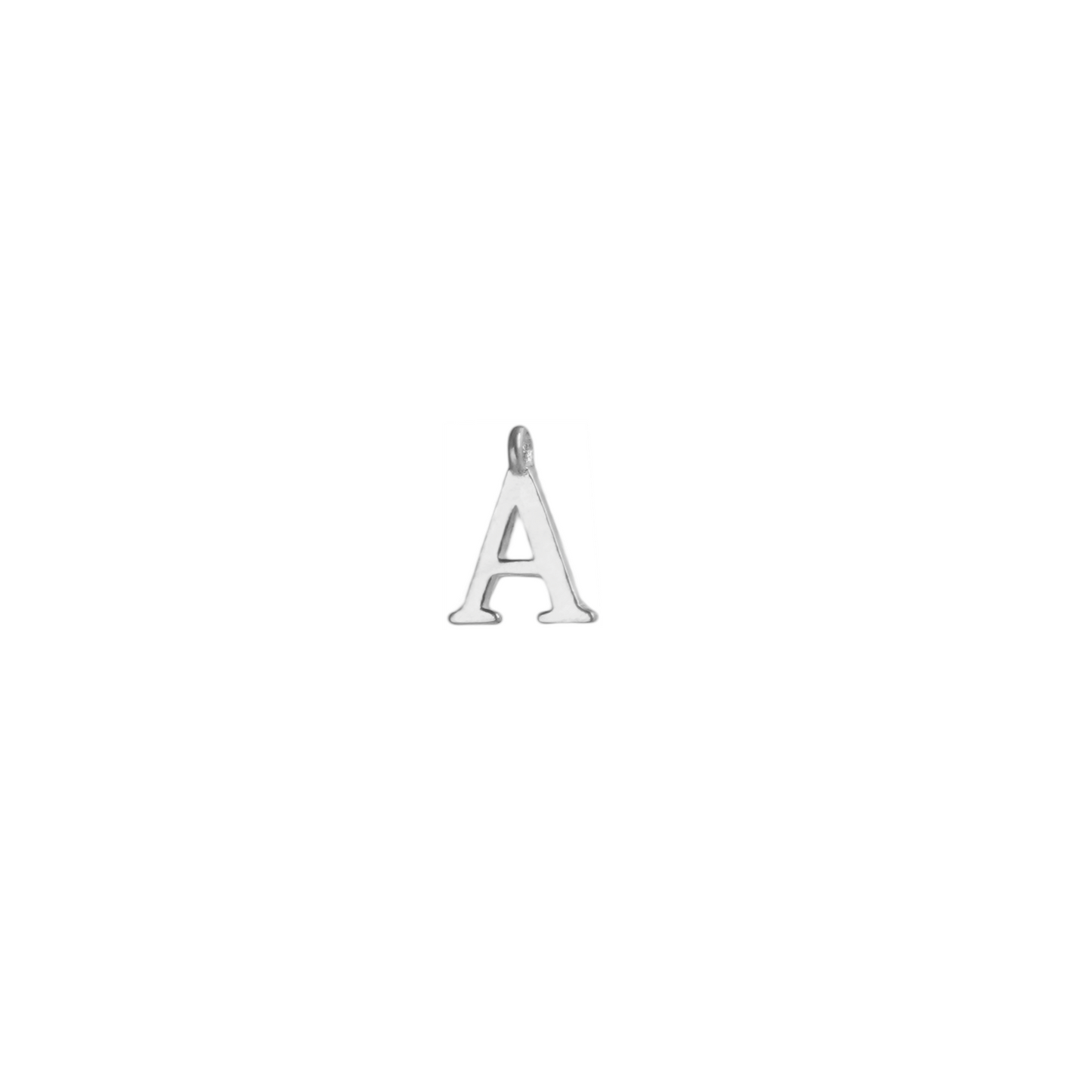 Sterling Silver A-Z Letter Alphabet Initial DIY Charm Pendant 10 x 8mm - sugarkittenlondon