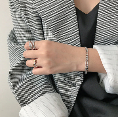 Sterling Silver Wave Twist Open Band Ring