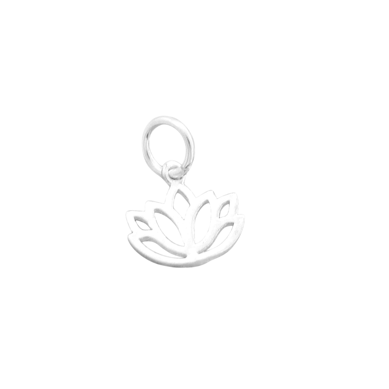 Sterling Silver Lotus Flower Yoga Pendant Zen Namaste Charm