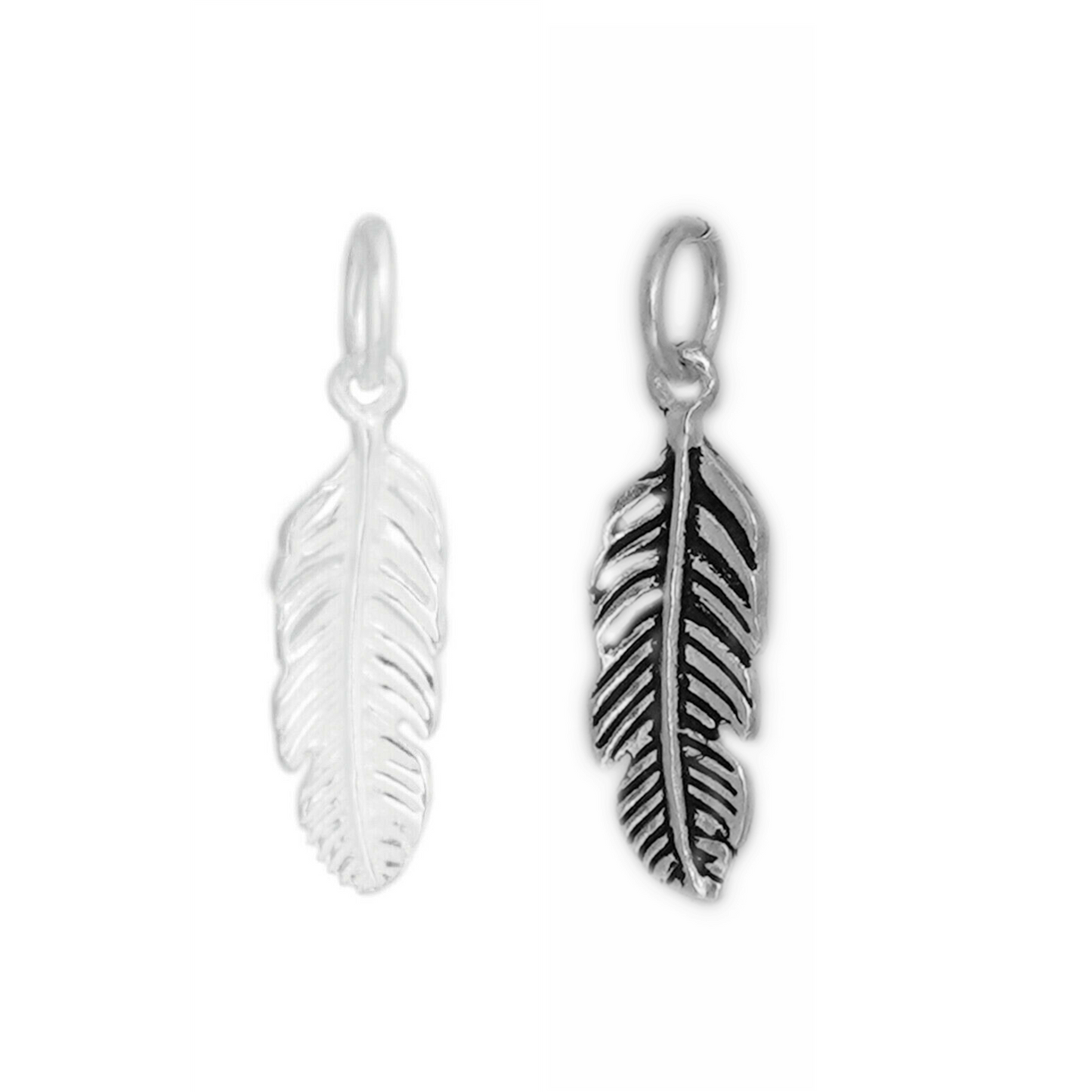 Sterling Silver Feather Angel Leaf Wing Earring Bracelet Necklace Charm Pendant - sugarkittenlondon
