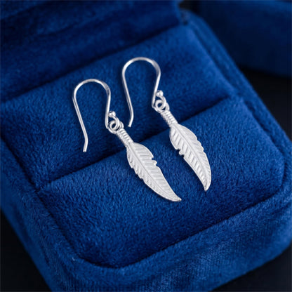 Sterling Silver Small Feather Angel Leaf Wing Charm Pendant For Necklace Bracelet Earrings (PS029)