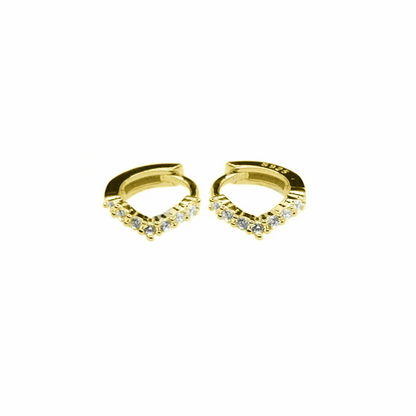 Wishbone Huggie Hoops