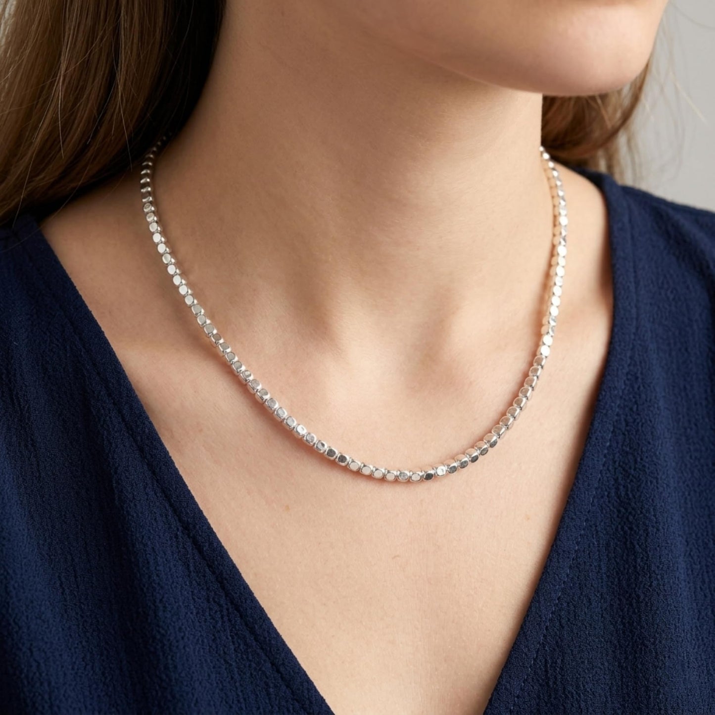 Sterling Silver 3mm Cube Spacer Beads 2mm Hole for DIY Bracelet Necklace - 5 Pcs