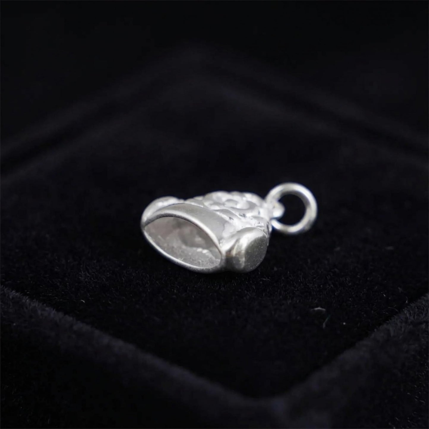 Sterling Silver 2 Sided Shiny Hollow Happy Laughing Buddha Yoga Necklace Bracelet Pendant