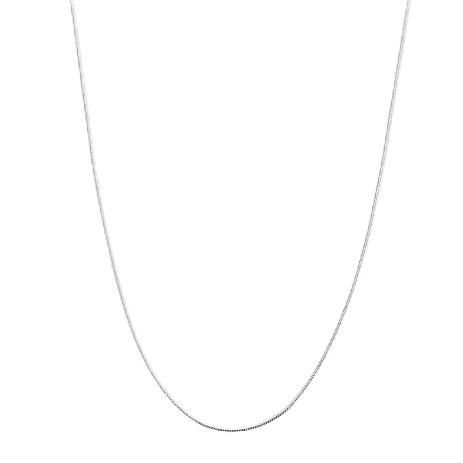 Sterling silver snake chain necklace, fine cable-link design