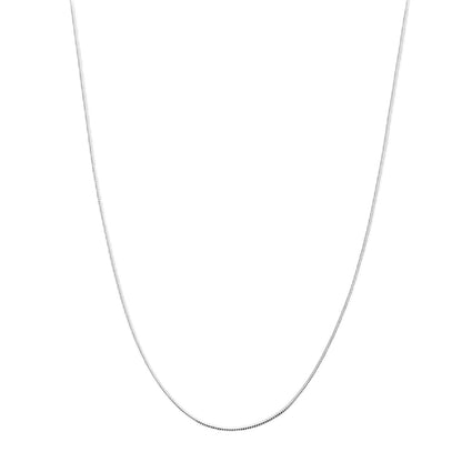 Sterling silver snake chain necklace, fine cable-link design