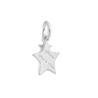 Sterling Silver Double Stars SHINE LIKE A STAR Necklace Bracelet Charm Pendant