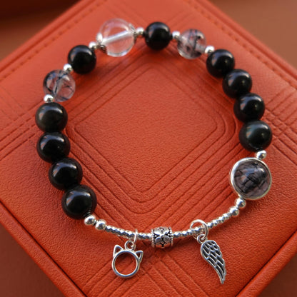 Sterling Silver Small Feather Angel Wing Charm Pendant For Necklace Bracelet Earrings (PS057x2_oxidized)