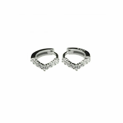 Wishbone Huggie Hoops