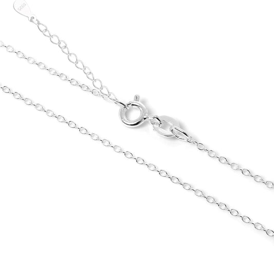 Mixed link chain necklace with round clasp, silver tone links