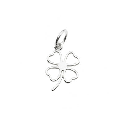 Sterling Silver Lucky Four Leaf Clover Pendant Charm For Necklace Bracelet