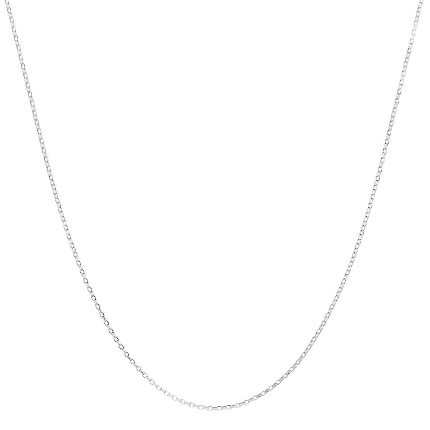 Rhodium curb belcher chain necklace with fine silver links.