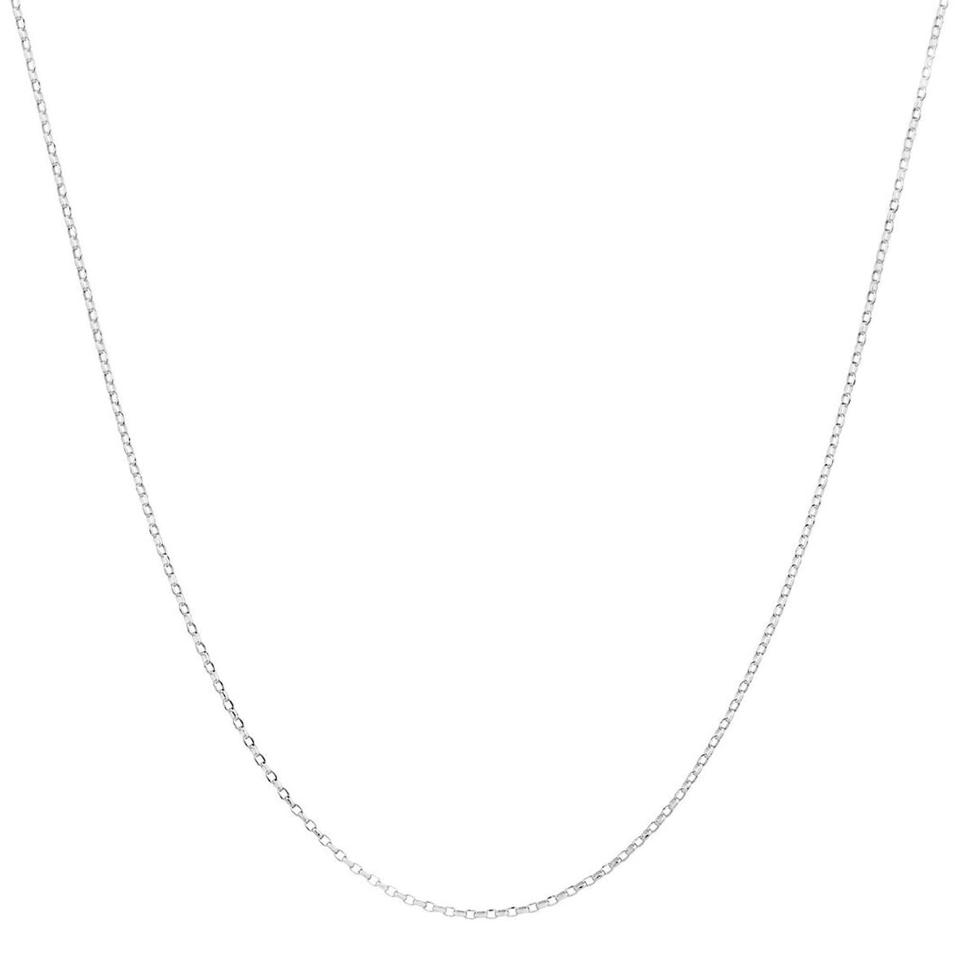 Rhodium curb belcher chain necklace with fine silver links.