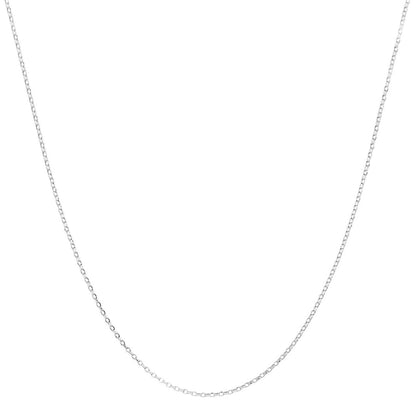 Rhodium curb belcher chain necklace with fine silver links.