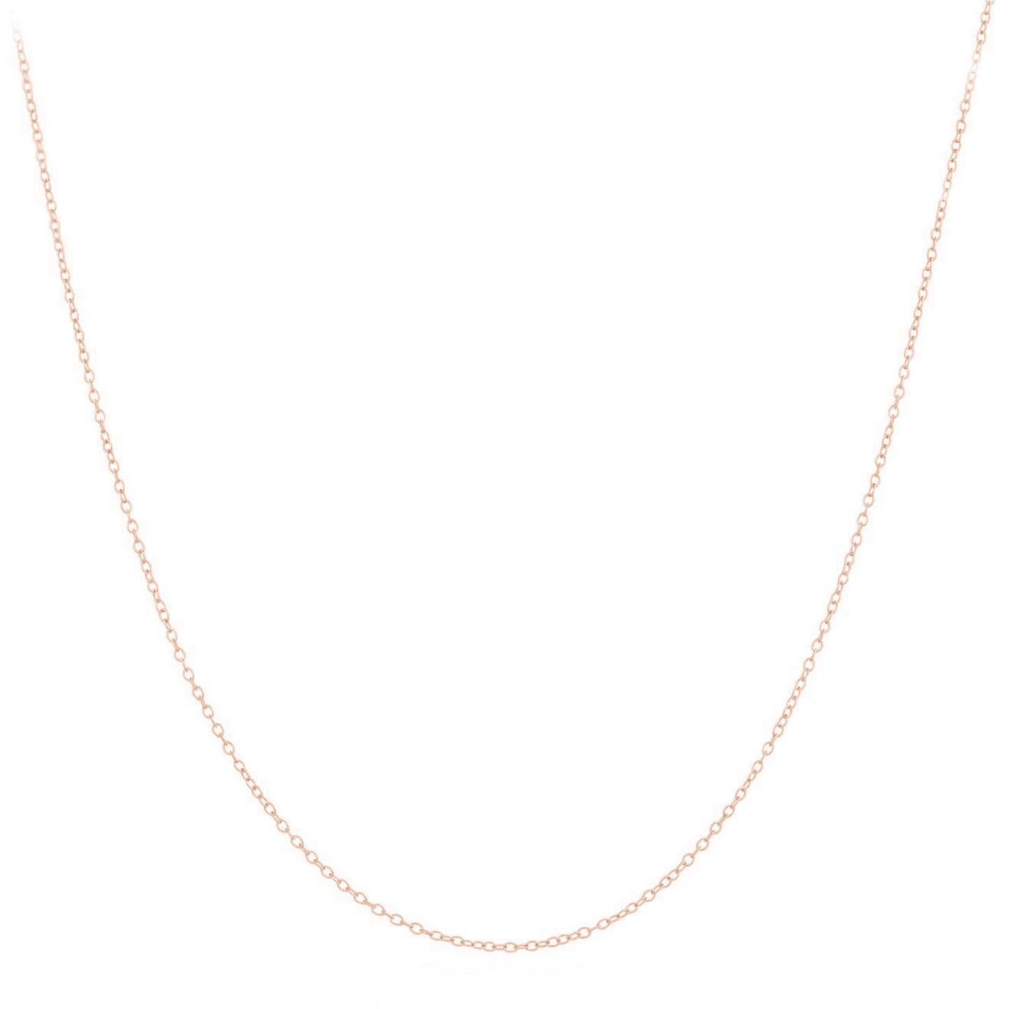 Rose gold-tone link chain necklace with smooth round links
