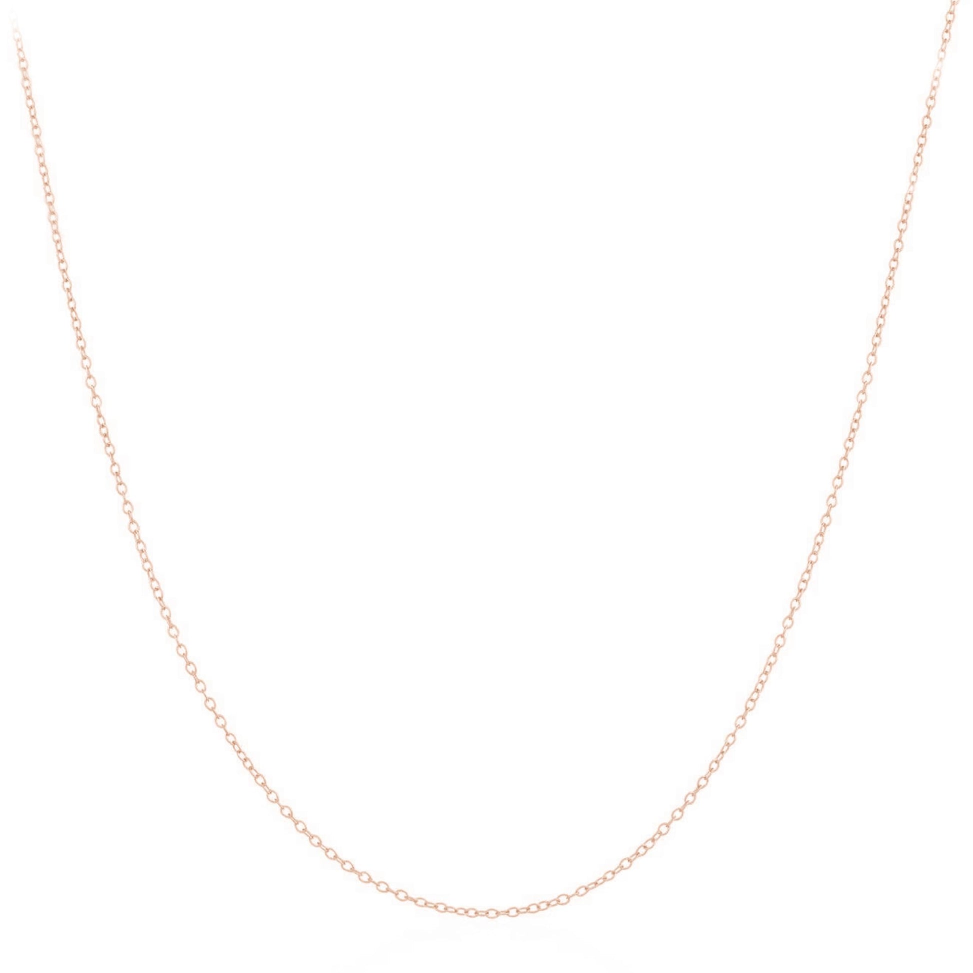 Rose gold-tone link chain necklace with smooth round links