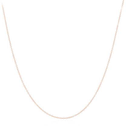 Rose gold-tone link chain necklace with smooth round links