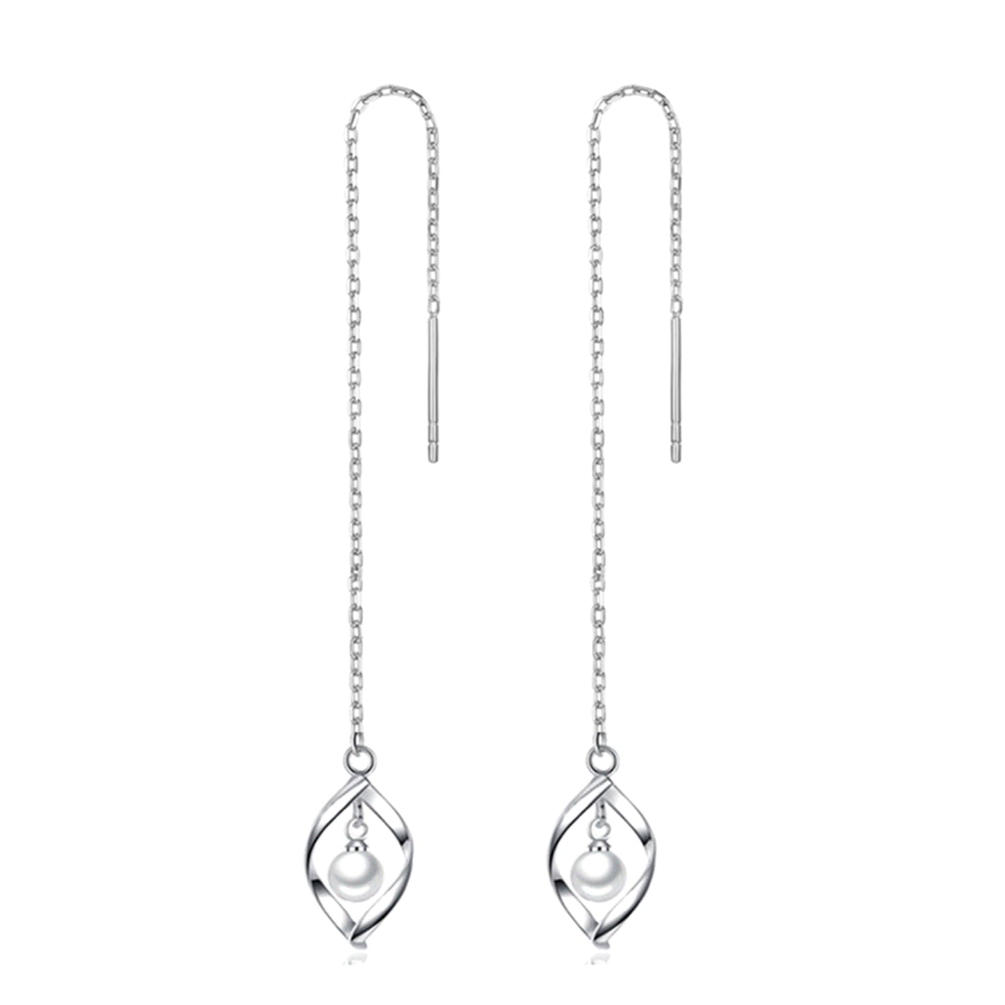 Lily Drop Threader Earrings