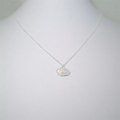 925 Sterling Silver Shell Necklace with Natural Freshwater Pearl