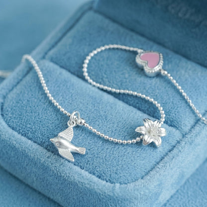 Sterling Silver Little 3d Shiny Flying Bird Pendant Charm For Earrings Necklace Bracelet