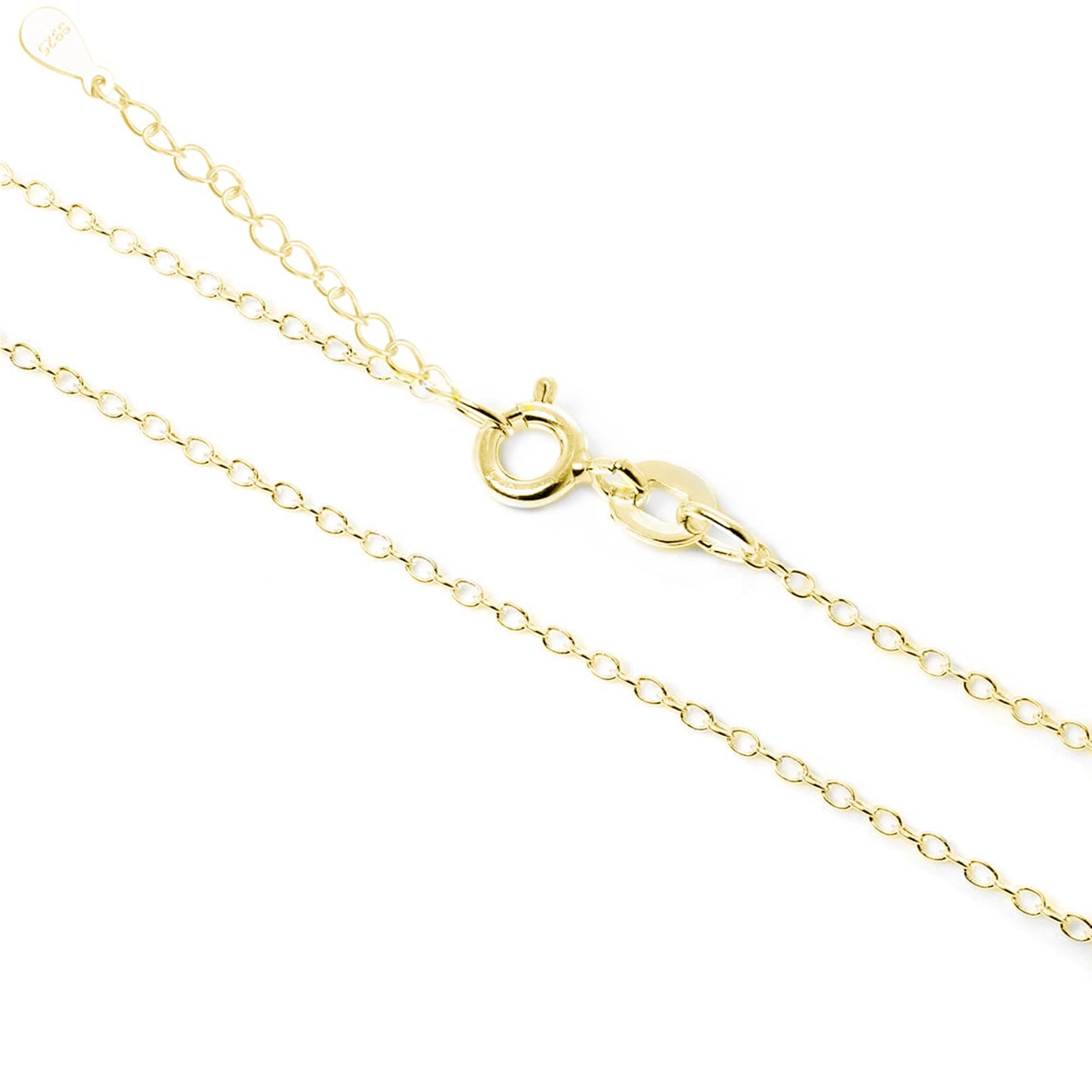 Three-tone mixed link chain necklace with lobster clasp, gold-tone links