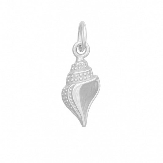 Silver Sea Snail Shell Charm