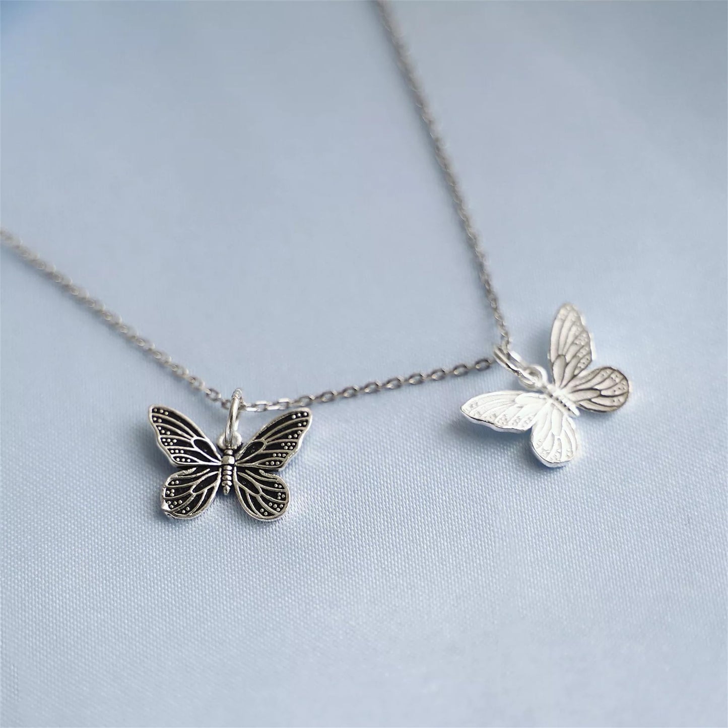 Sterling Silver Butterfly Pendant Charm for Necklace Bracelet Earrings