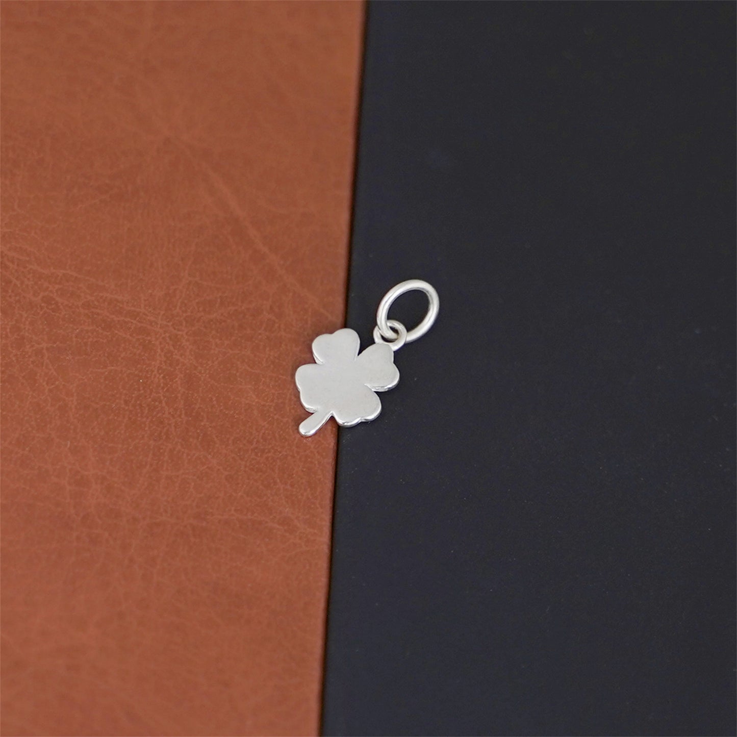 Sterling Silver Clover Pendant with Faith, Hope, Love, and Luck - sugarkittenlondon