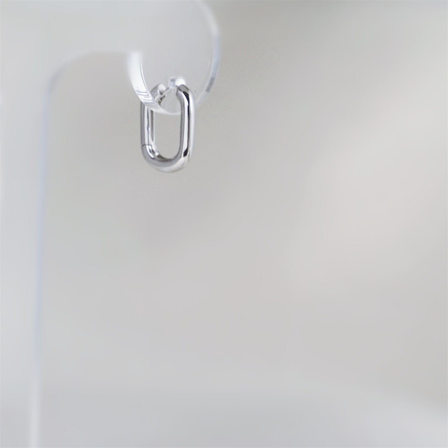 Sterling Silver Plain Oval Square Hoop Earrings Unisex 14mm 2 Tones - sugarkittenlondon