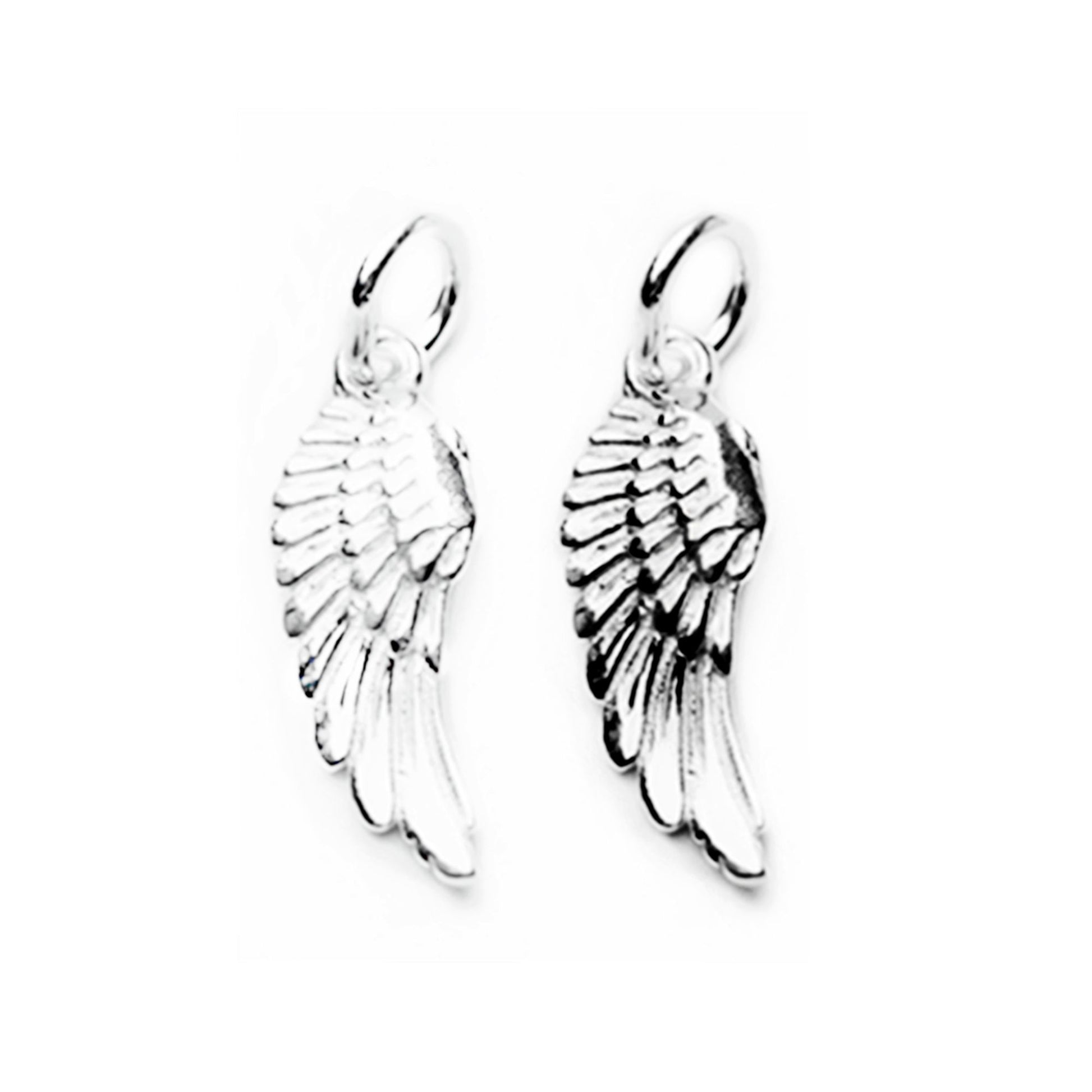 Angel Wings Silver Charm Pendant for Earrings, Necklace, and Bracelet - sugarkittenlondon