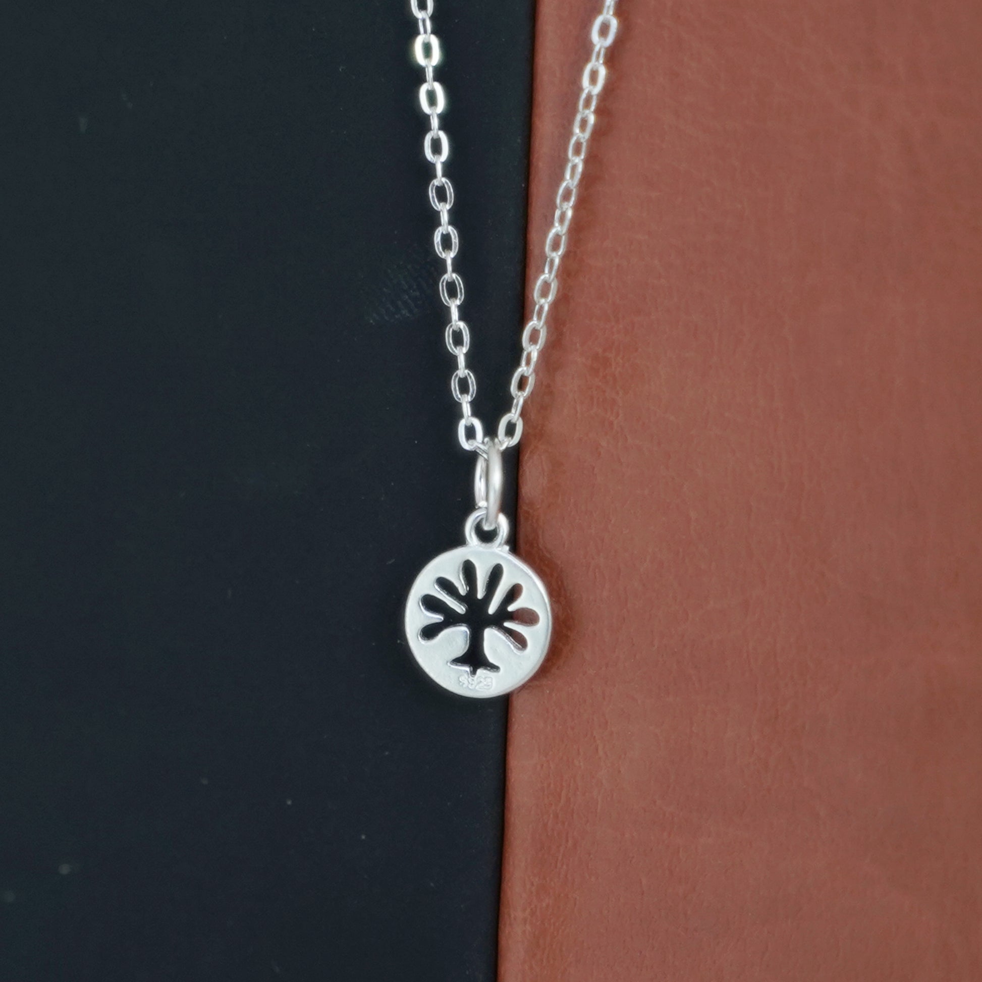 2 Sterling Silver Disc Dot Tree of Life Necklace Bracelet Pendants - sugarkittenlondon