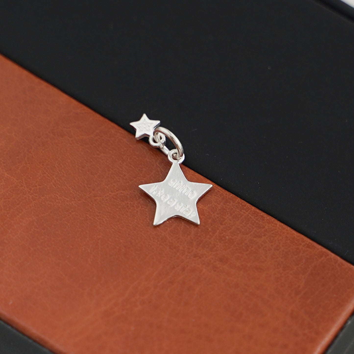 Sterling Silver Double Girls Lucky SHINE LIKE A STAR Necklace Charm Pendant - sugarkittenlondon