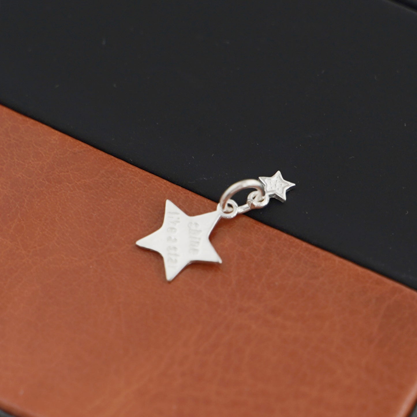 Sterling Silver Double Girls Lucky SHINE LIKE A STAR Necklace Charm Pendant - sugarkittenlondon