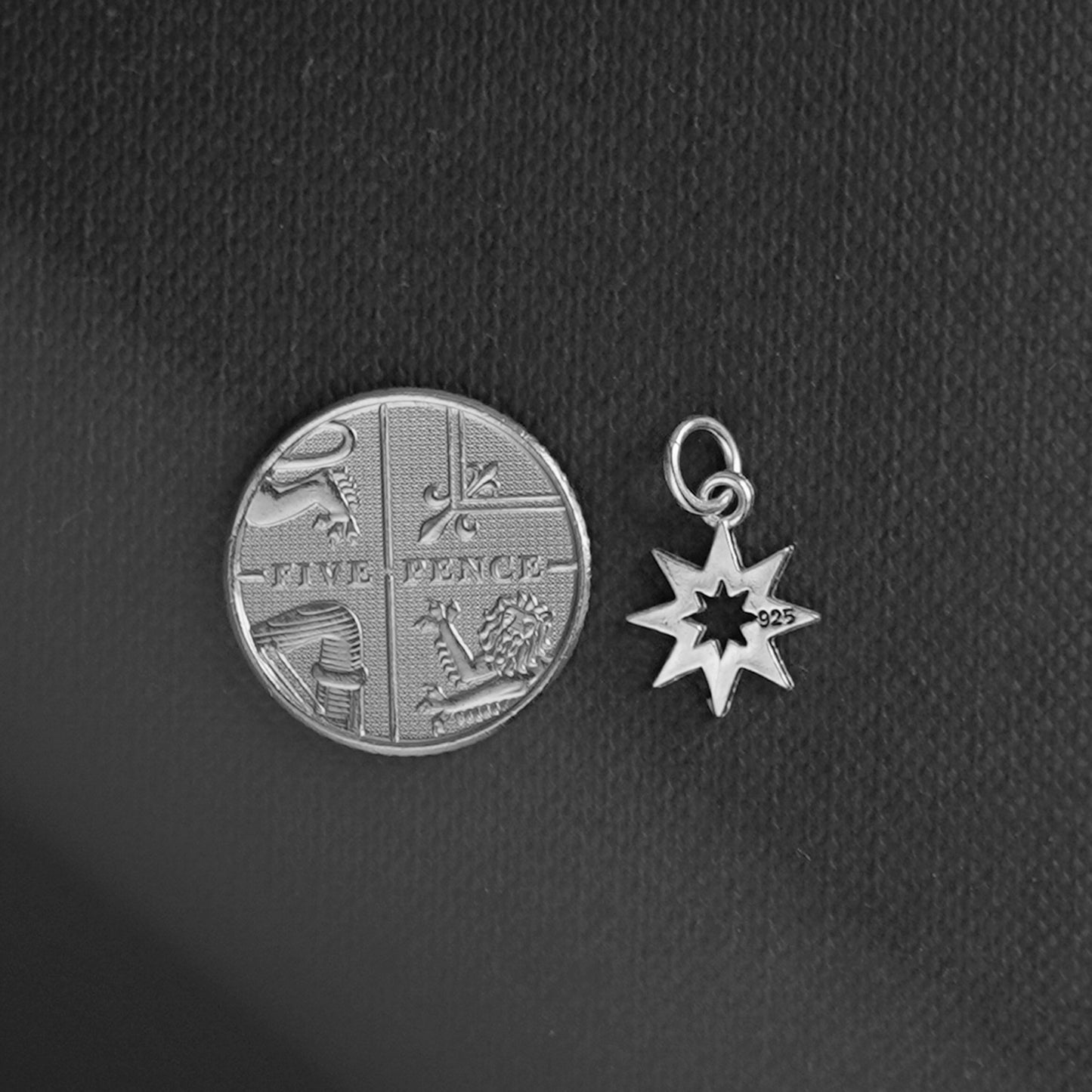 Sterling Silver Oxidized 8 Pointed Star Octagram Necklace Bracelet Pendant - sugarkittenlondon