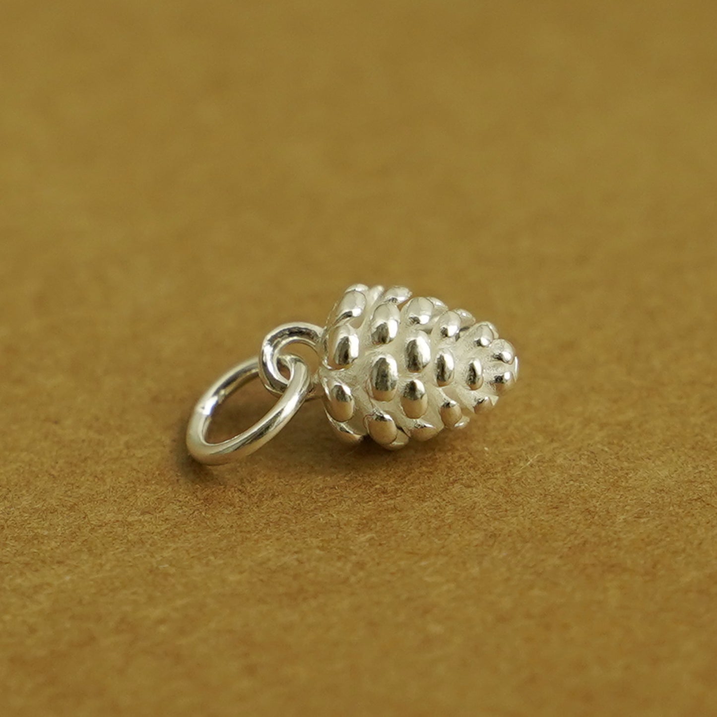 Sterling Silver Pinecone Pendant Charm - Gift for Nature Lover - sugarkittenlondon