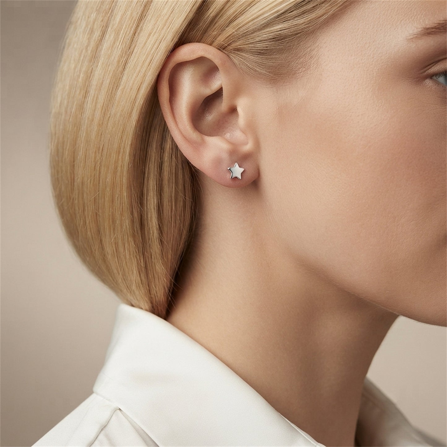 Puffy Star & Moon Studs