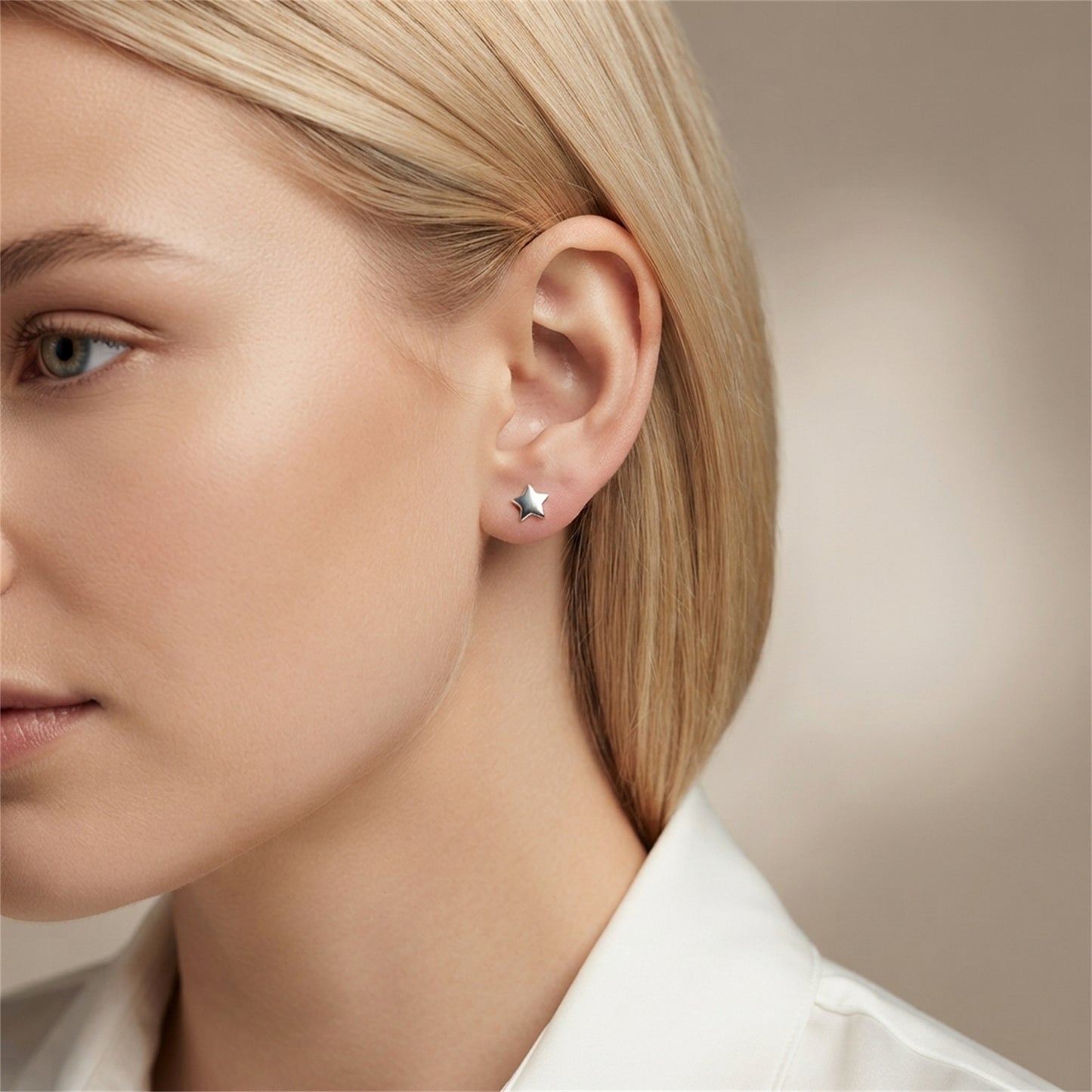 Puffy Star & Moon Studs
