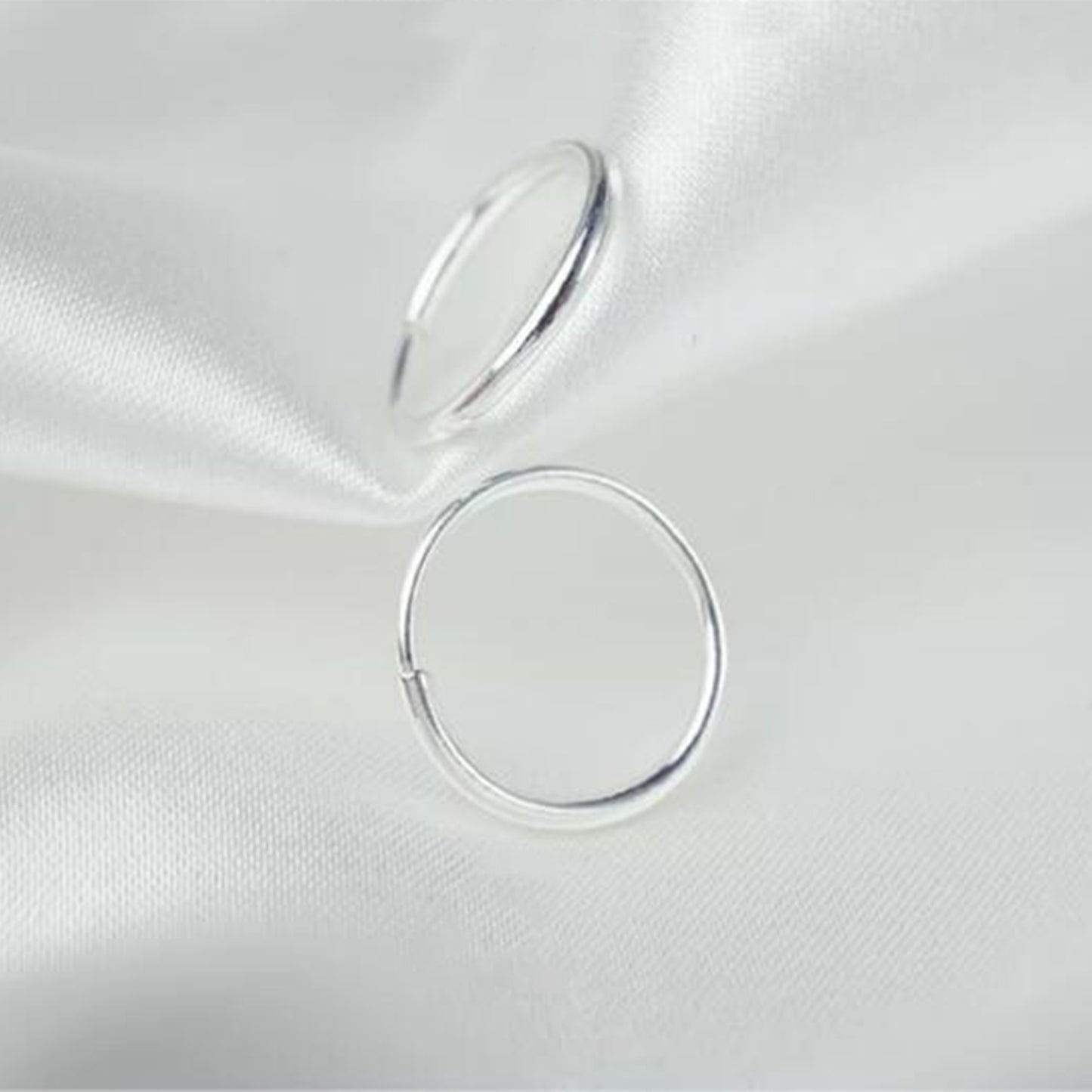 Fine Silver Endless Hoop Earrings – Plain & Twisted (12-15mm)