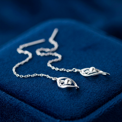 Lily Drop Threader Earrings