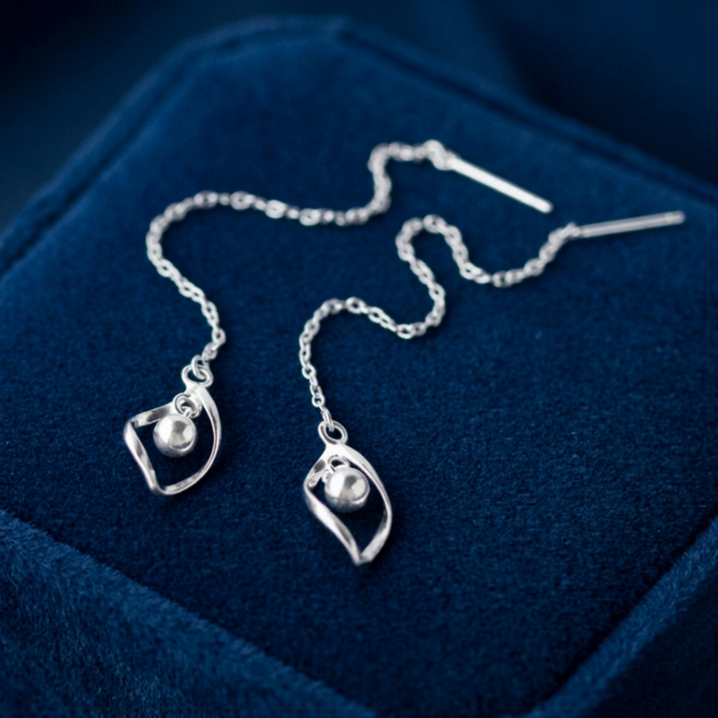 Lily Drop Threader Earrings